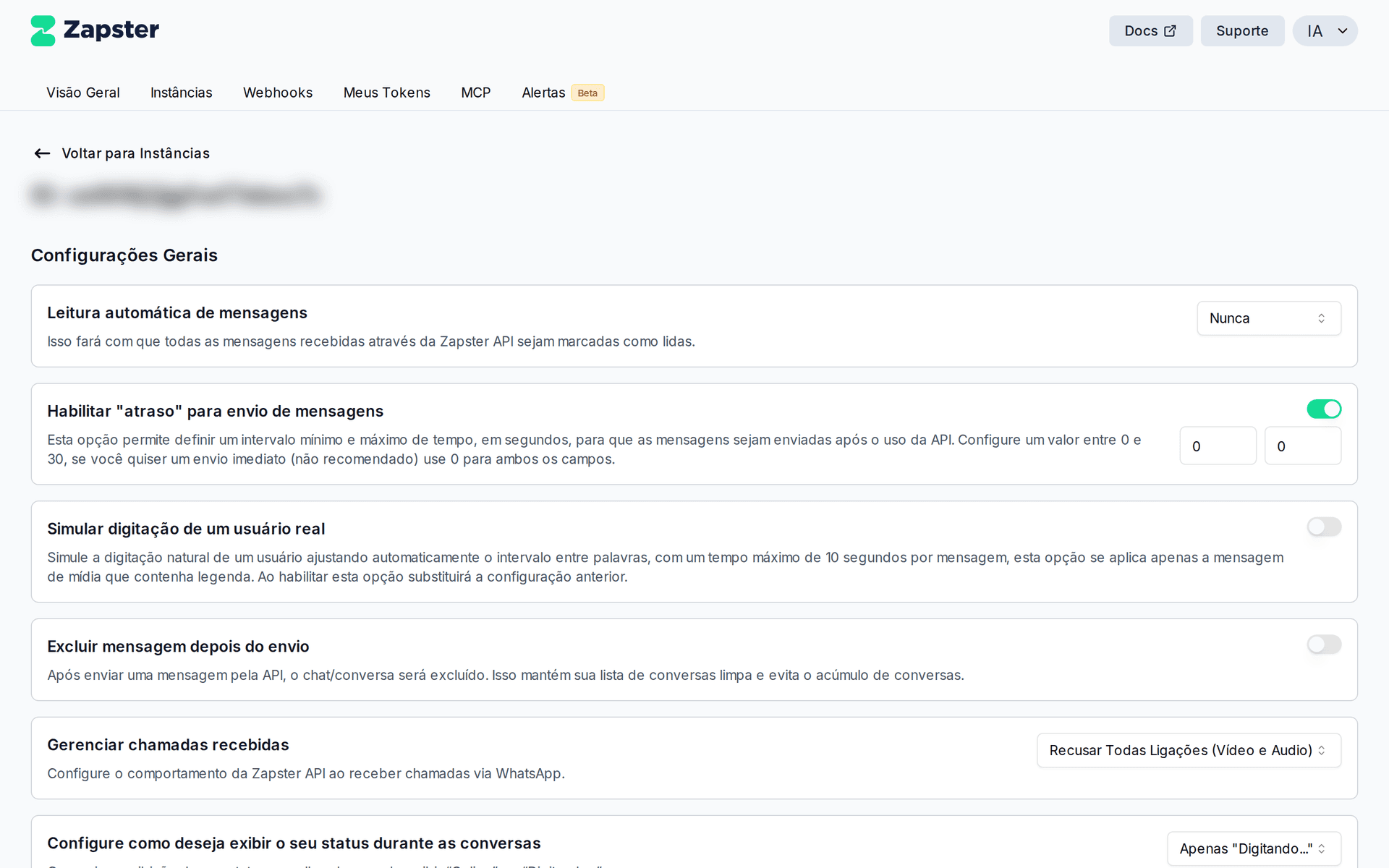 Interface de agendamento de mensagens da Zapster API