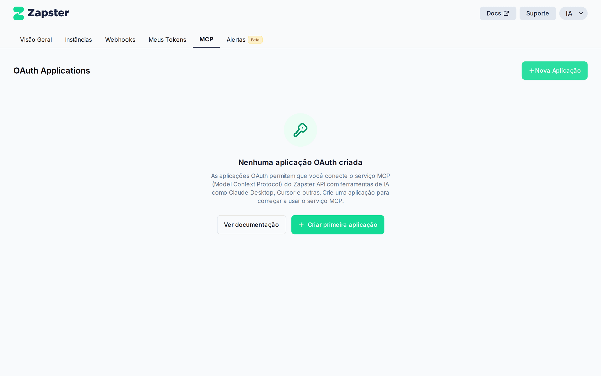 Integração do MCP Server da Zapster com ferramentas de IA